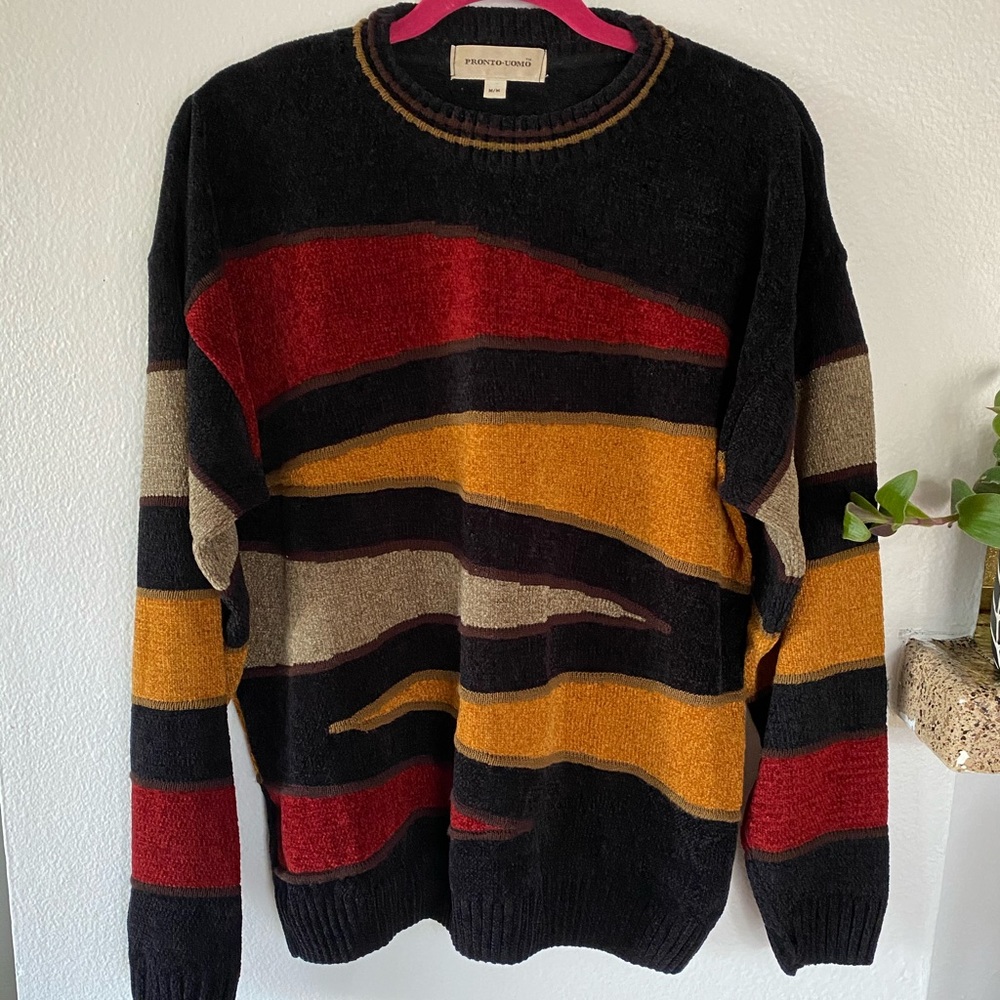 PRONTO-UOMO Multicolored Cozy Men’s Sweater Size M